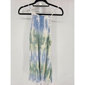 Kai Aloha Womens Sz L Swimsuit Coverup Dress Tie Dye Blue Green Guazy